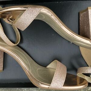 Elegant Glitter Strap Heels